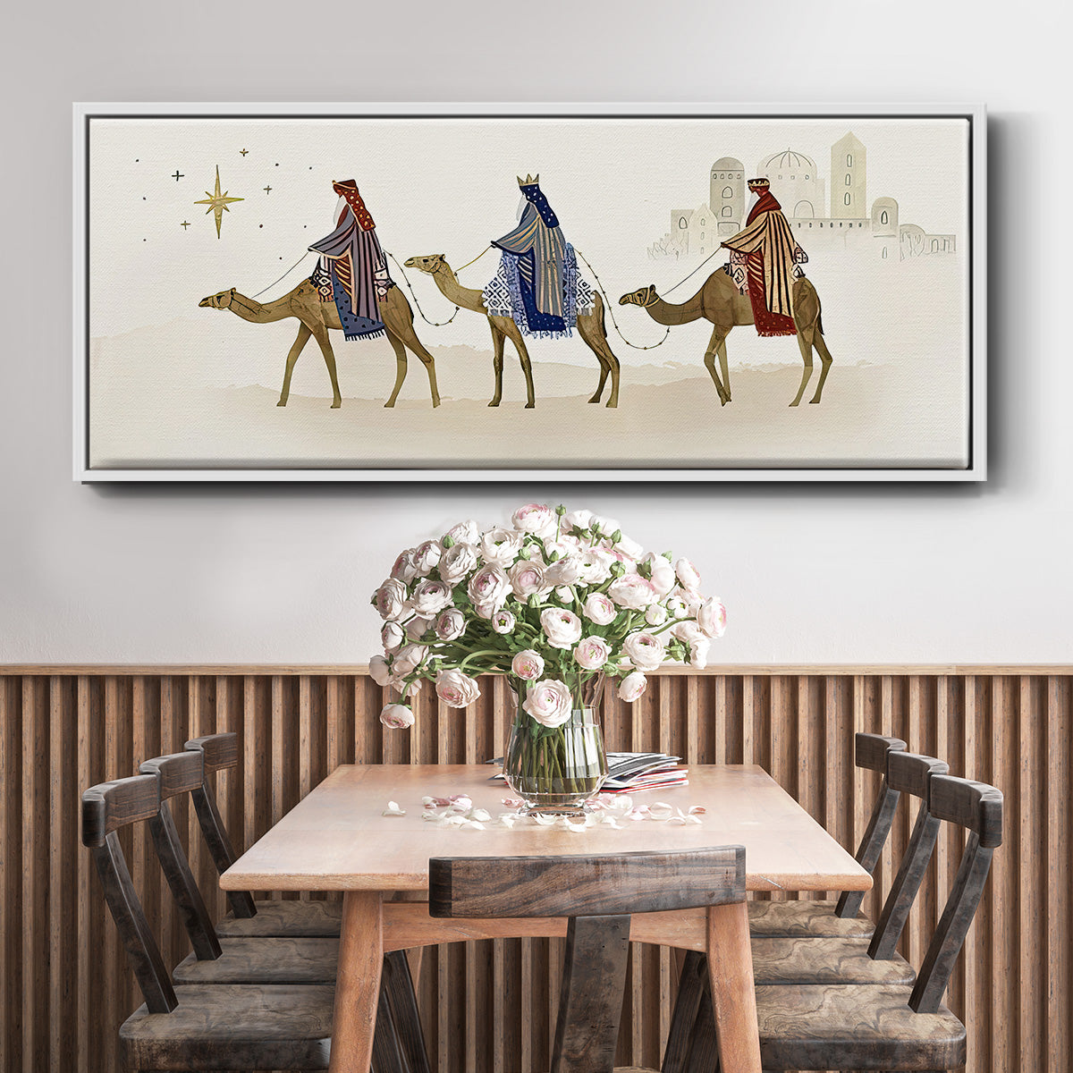 Away in a Manger Collection D - Floater Framed Canvas Print