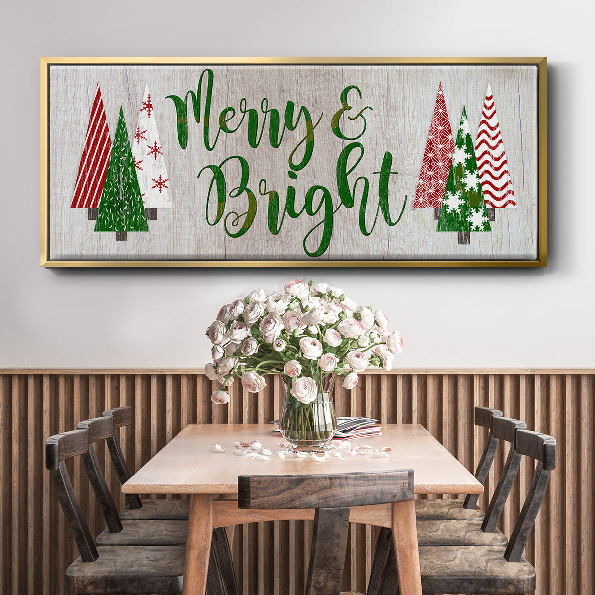 Merry & Bright - Floater Framed Canvas Print