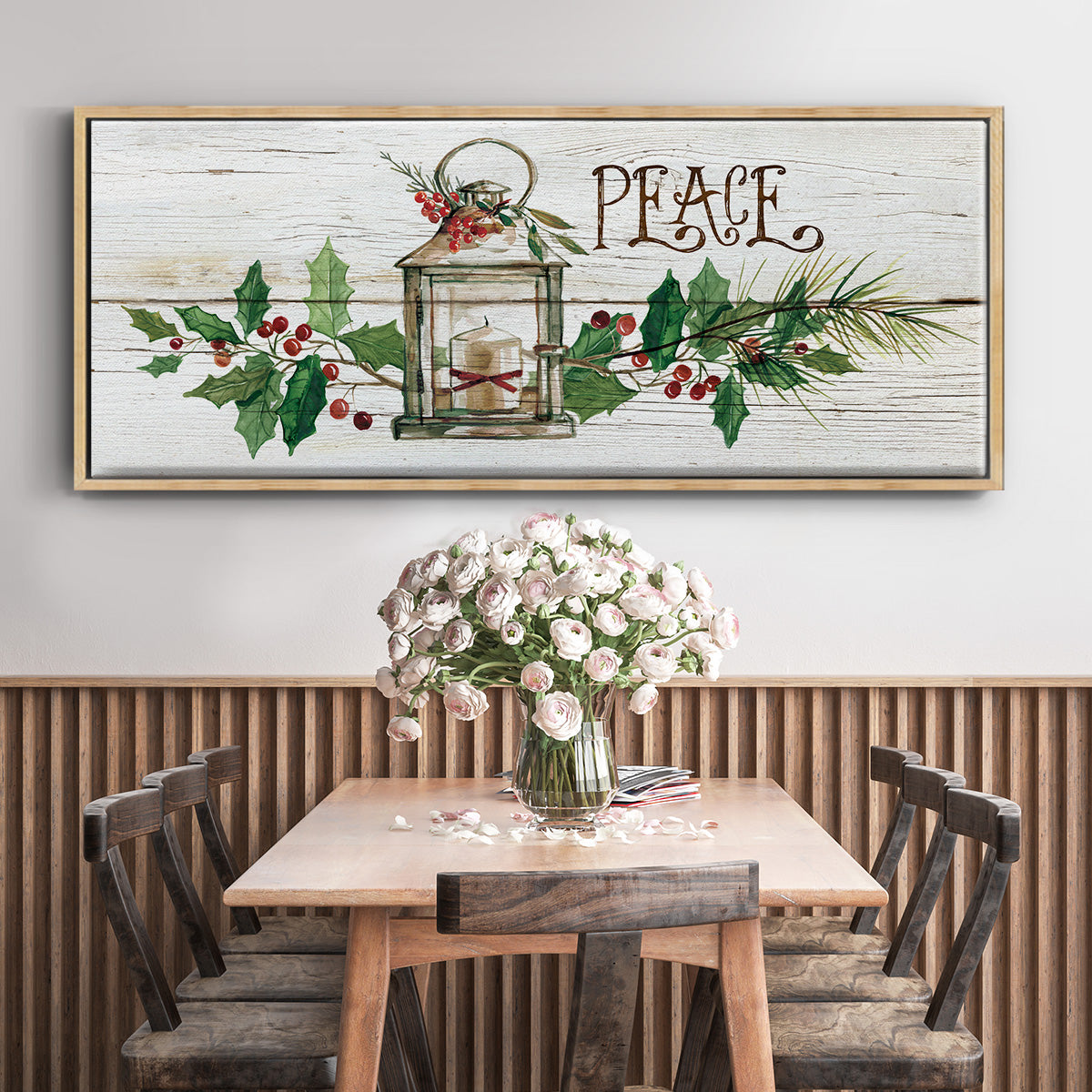 Rustic Peace - Floater Framed Canvas Print