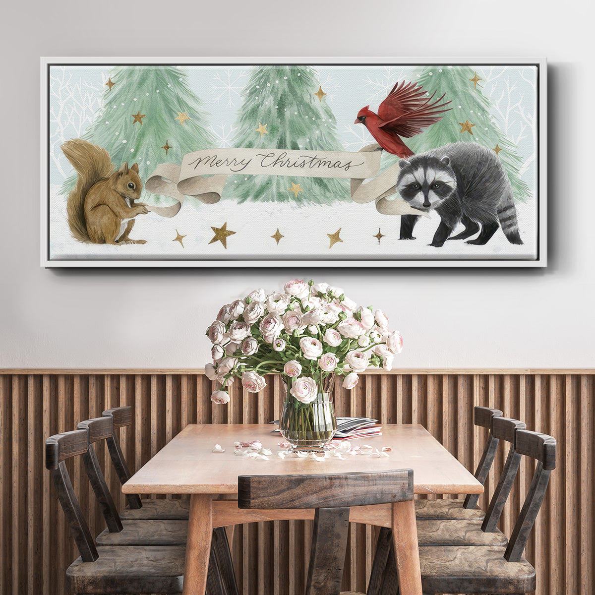 Christmas in the Forest Collection D - Floater Framed Canvas Print