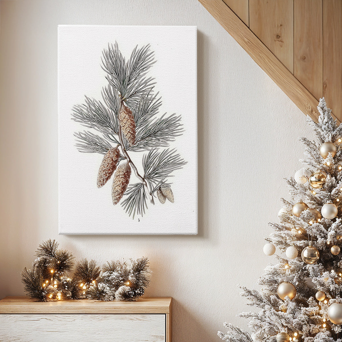 Frostlit Star Hearth - Canvas Art Print
