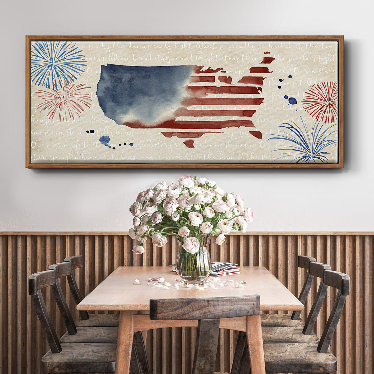 Fourth of July Collection C - Floater Framed Canvas Print