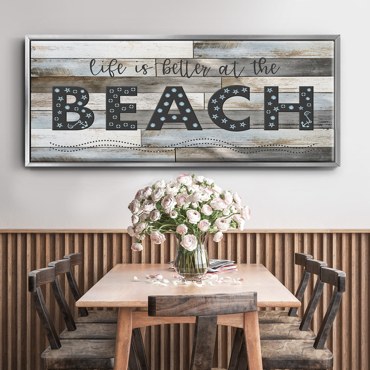 Better at the Beach - Floater Framed Canvas Print