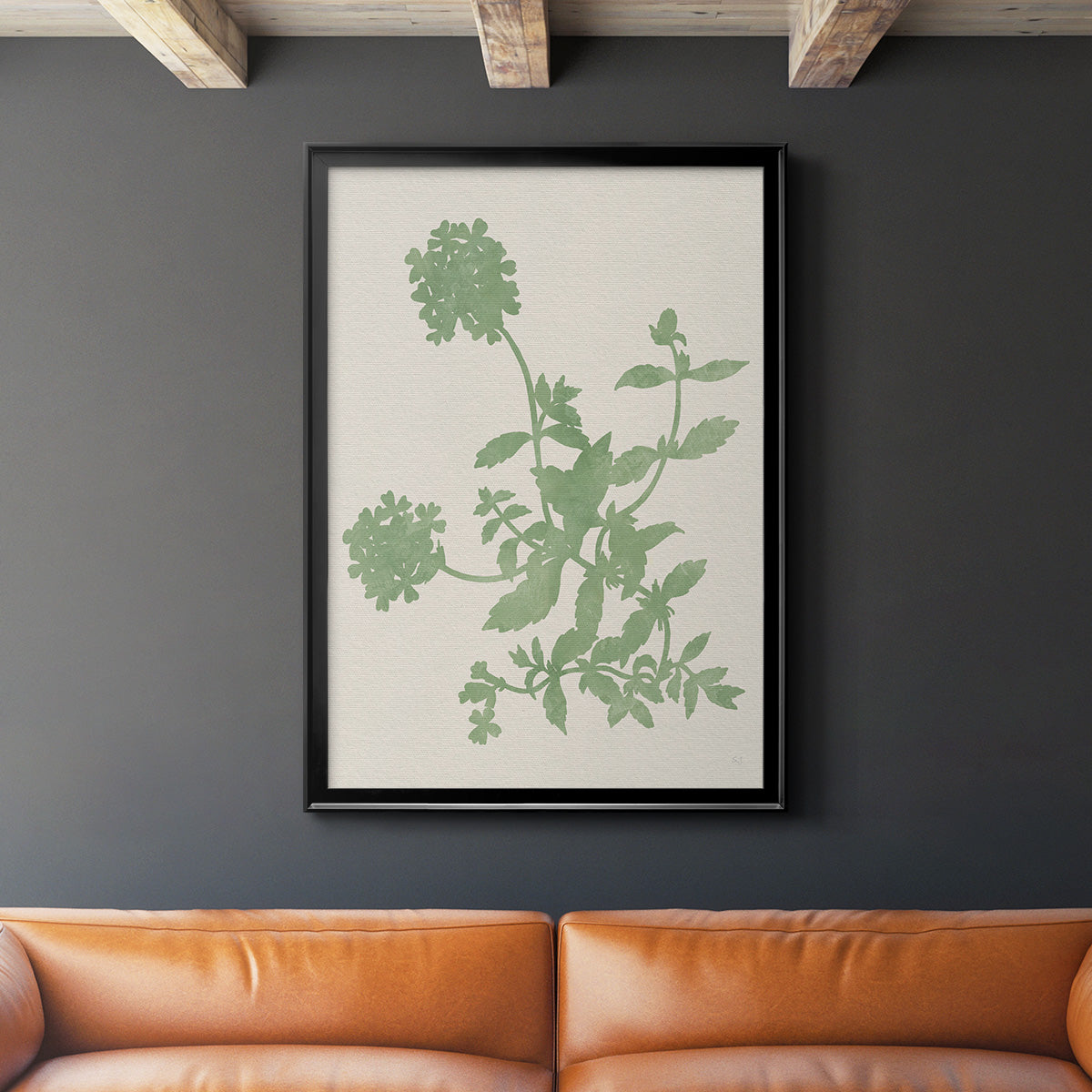 Vintage Garden II - Modern Framed Canvas Print