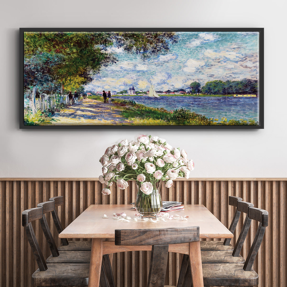 The Seine at Argenteuil, 1875 - Floater Framed Canvas Print