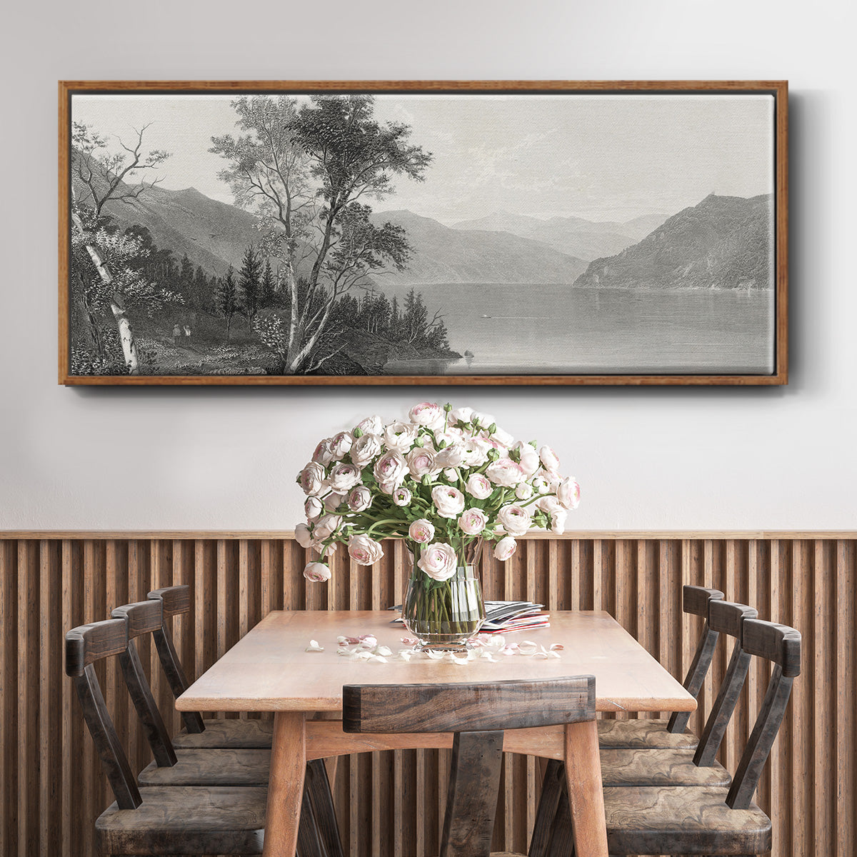 Lake George - Floater Framed Canvas Print