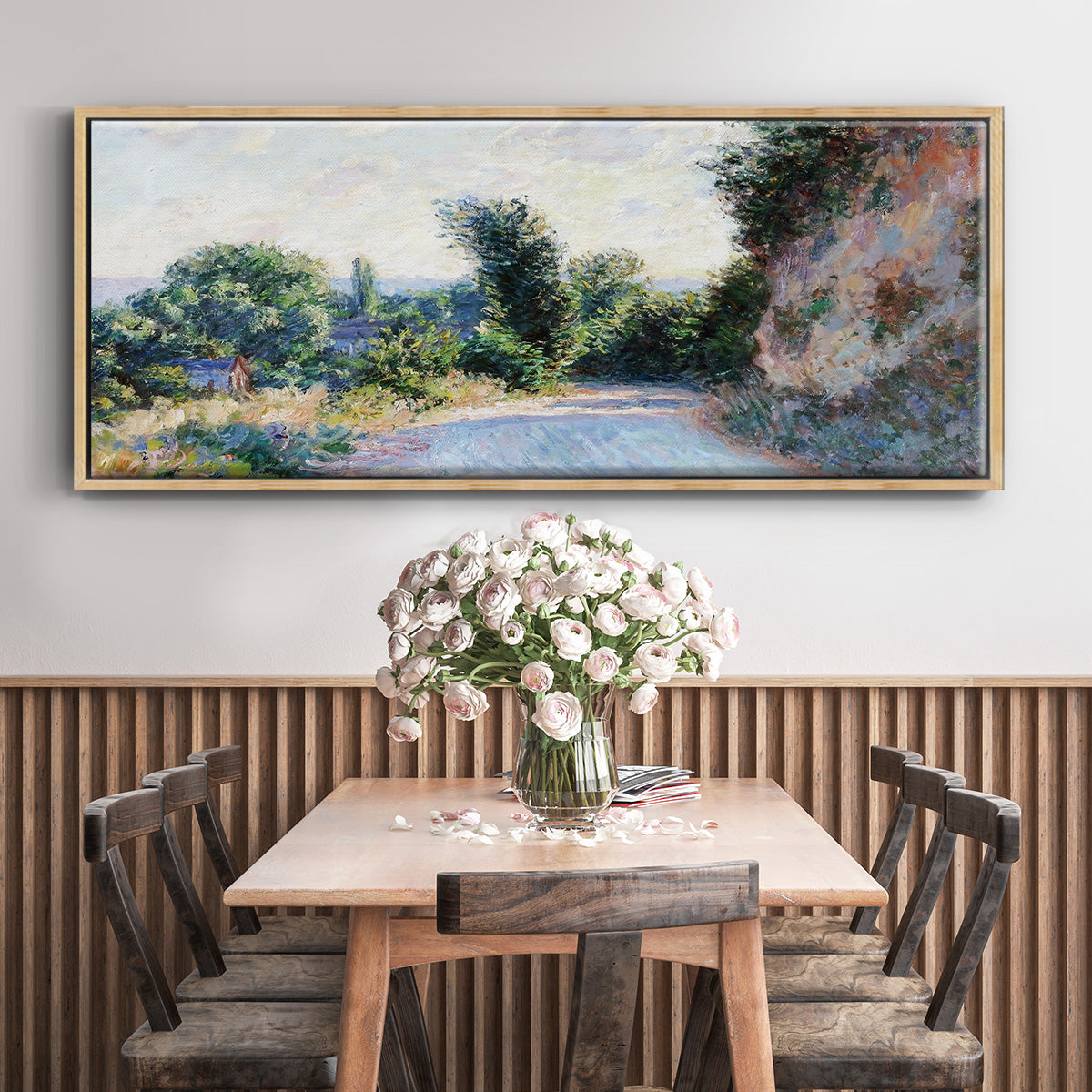 Road Near Giverny, 1885 - Floater Framed Canvas Print