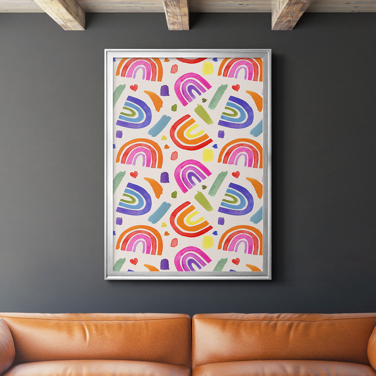 Love Loudly Collection E - Modern Framed Canvas Print