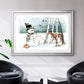 Snow Friends - Modern Framed Art Print