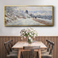 The Road to Vétheuil, Snow Effect, 1879 - Floater Framed Canvas Print