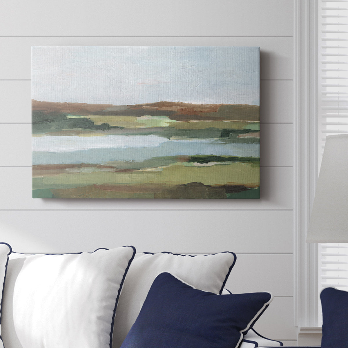 Autumn River Crossing II - Canvas Art Print