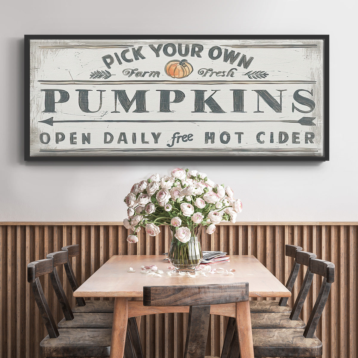 Pumpkin Patch I - Floater Framed Canvas Print