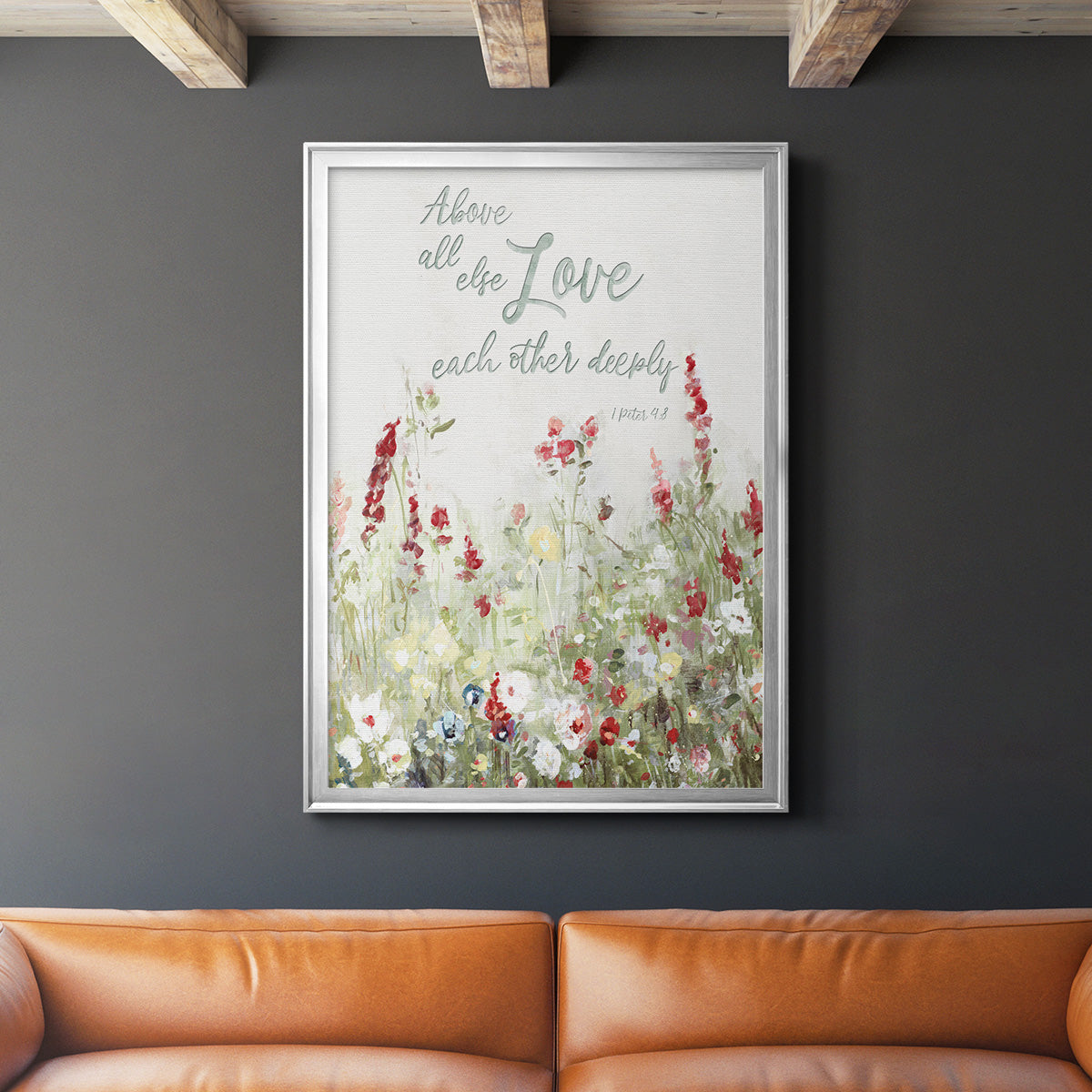 Love Meadow - Modern Framed Canvas Print