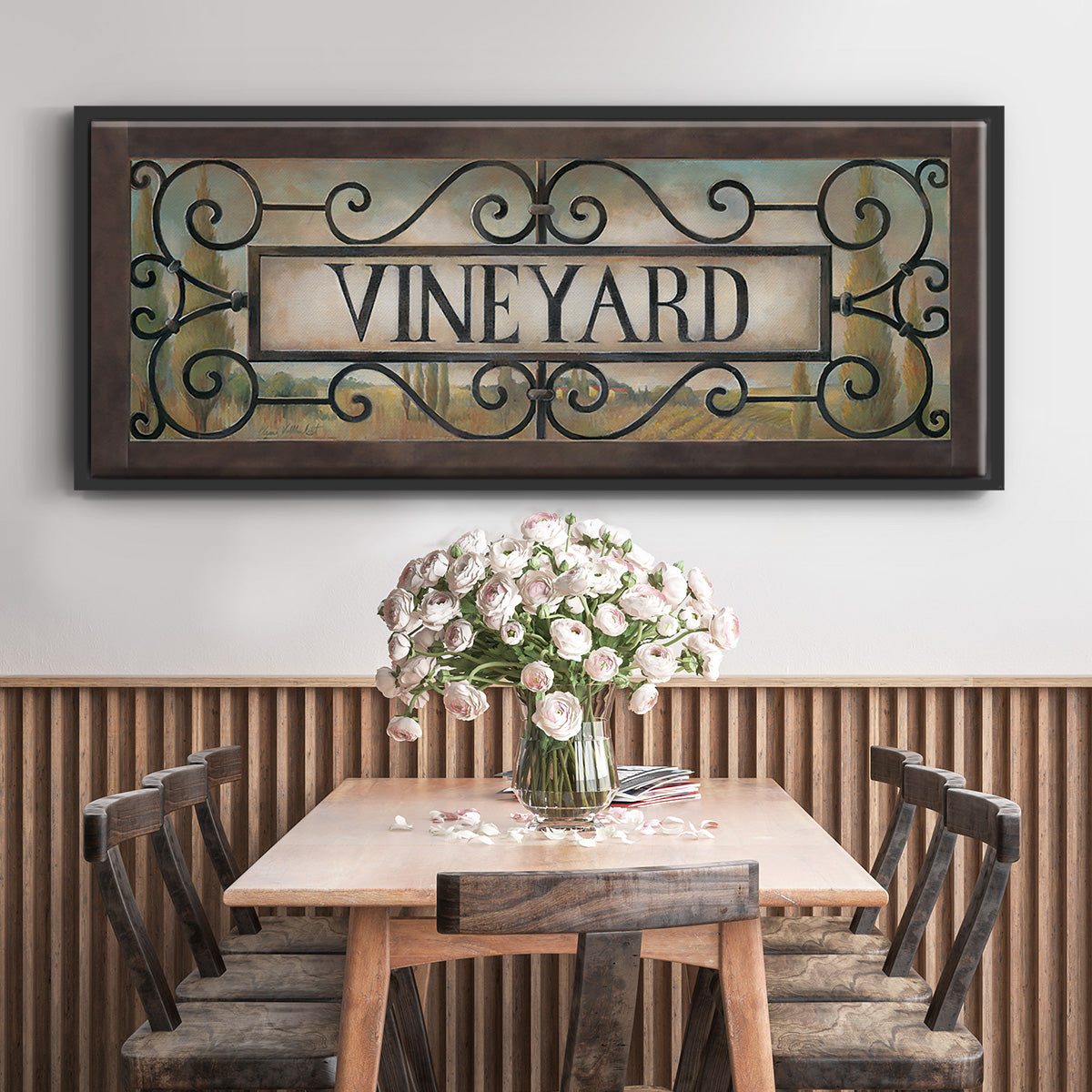 Vineyard - Floater Framed Canvas Print
