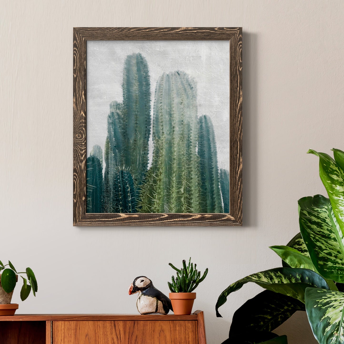 Aruba Cacti II - Barnwood Framed Canvas Print