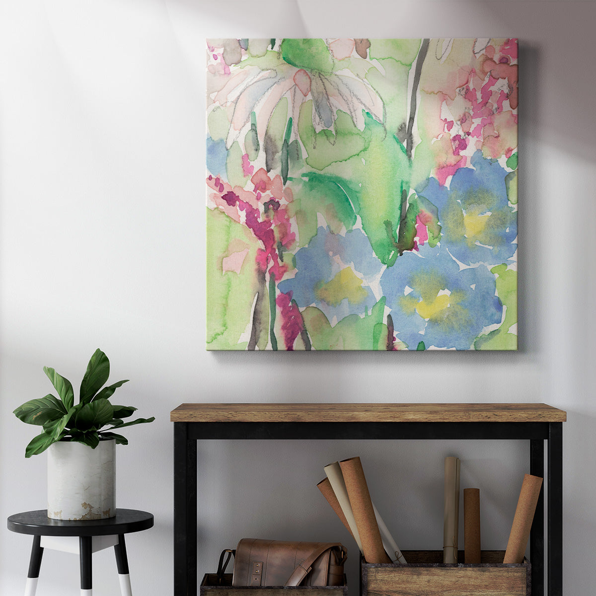 Watercolor Floral Accent II-Premium Gallery Wrapped Canvas - Ready to Hang