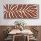 Terra Cotta Block Palms I - Floater Framed Canvas Print
