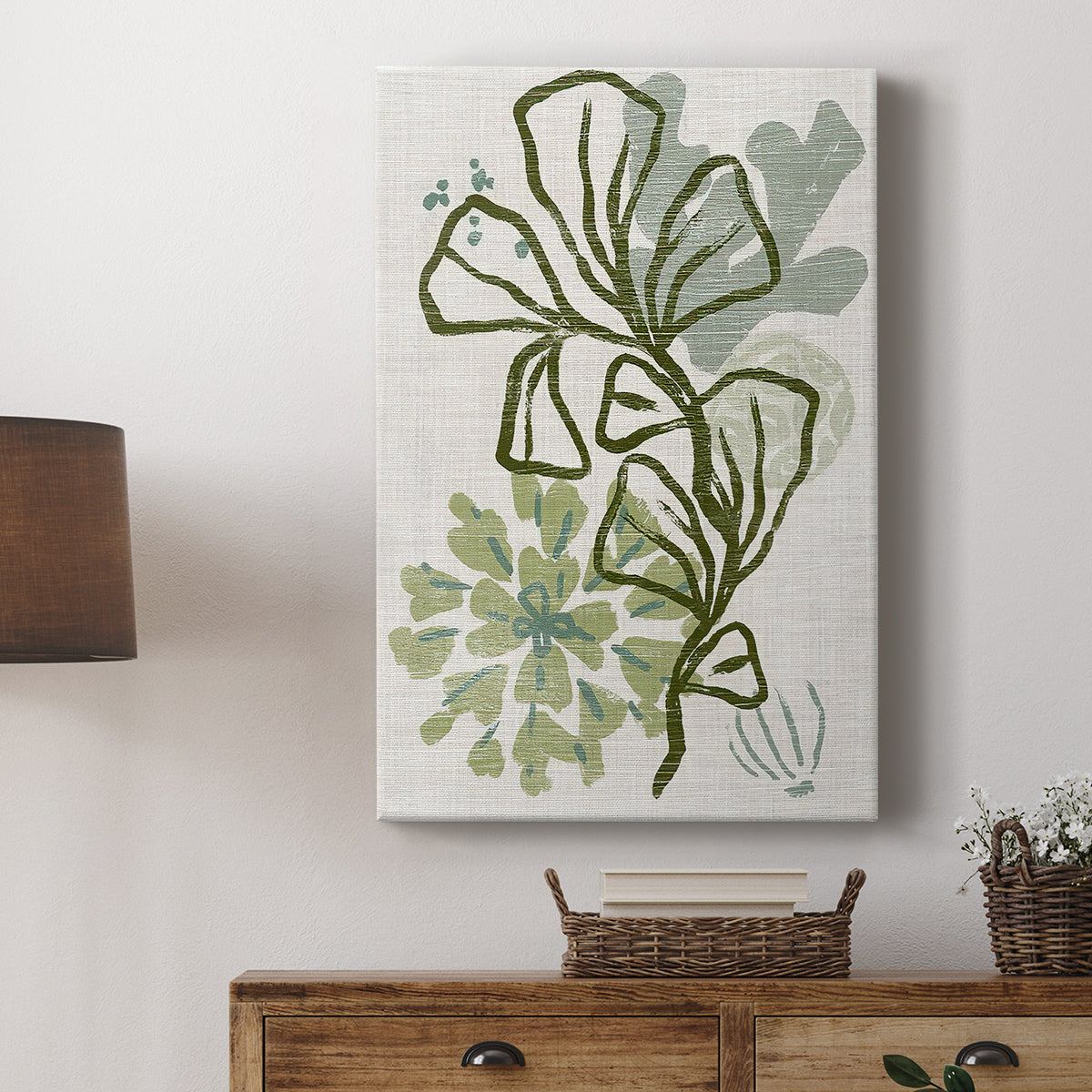 Coral Blockprint III - Canvas Art Print