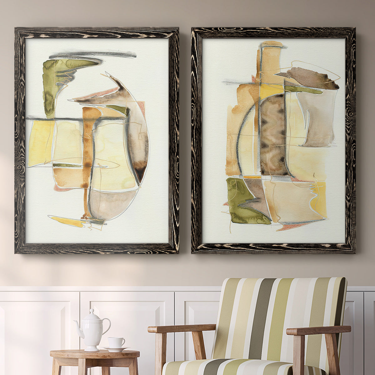 Brown Sugar I - Premium Framed Canvas 2 Piece Set - Ready to Hang