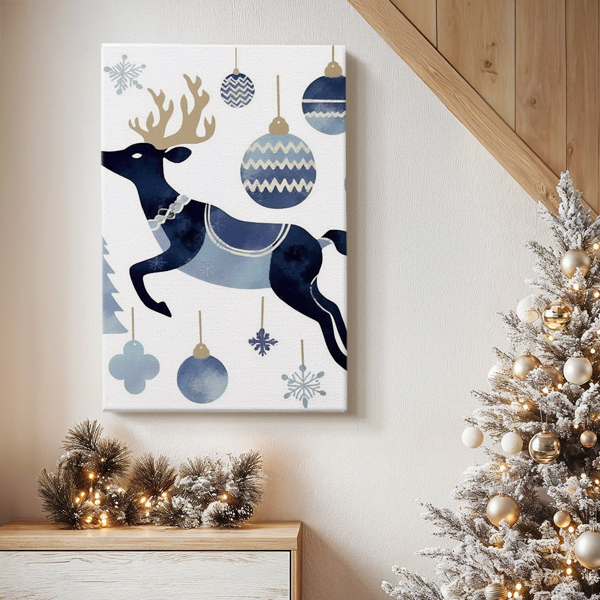 Frostlit Bells at Midnight - Canvas Art Print