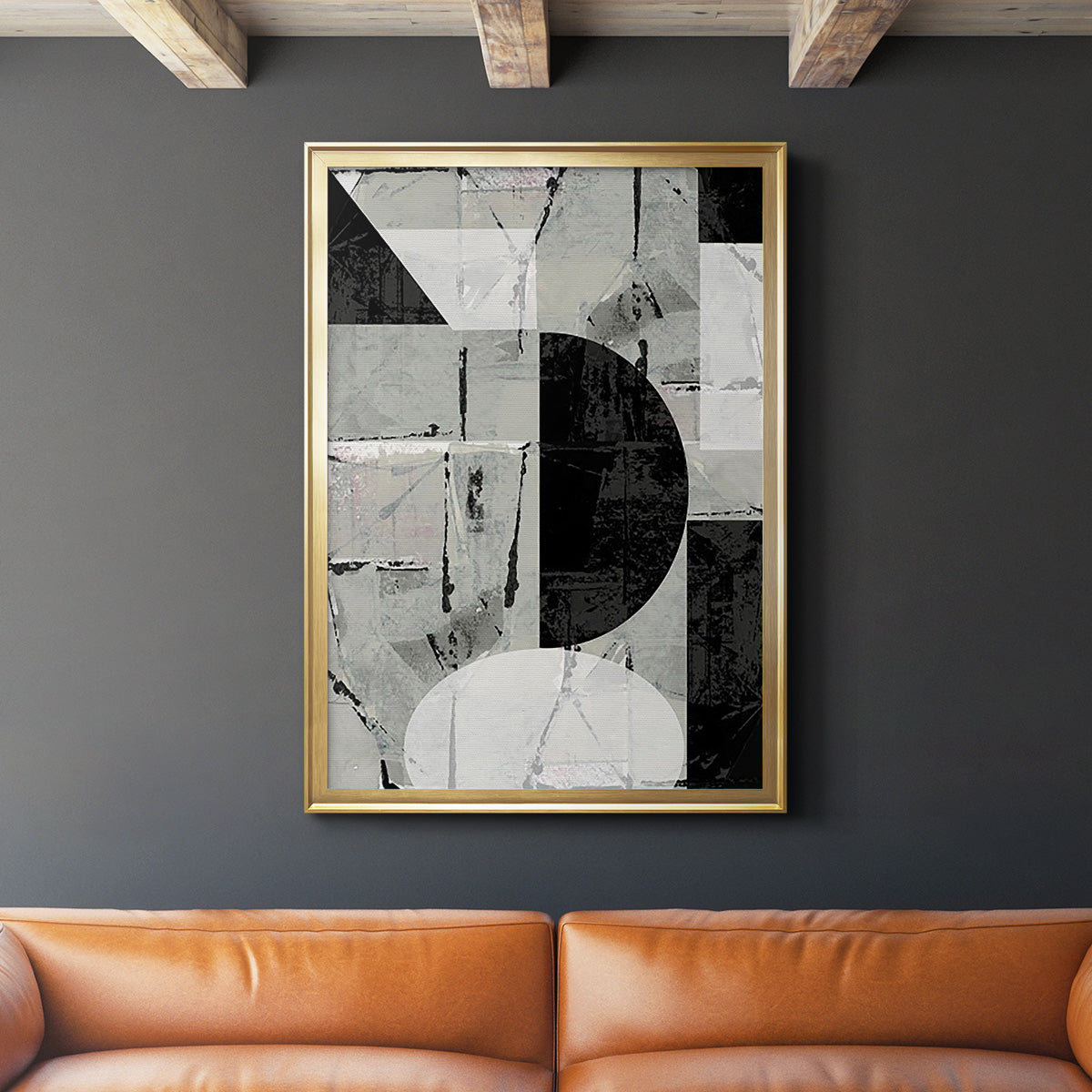 Abstract Neutrality I - Modern Framed Canvas Print