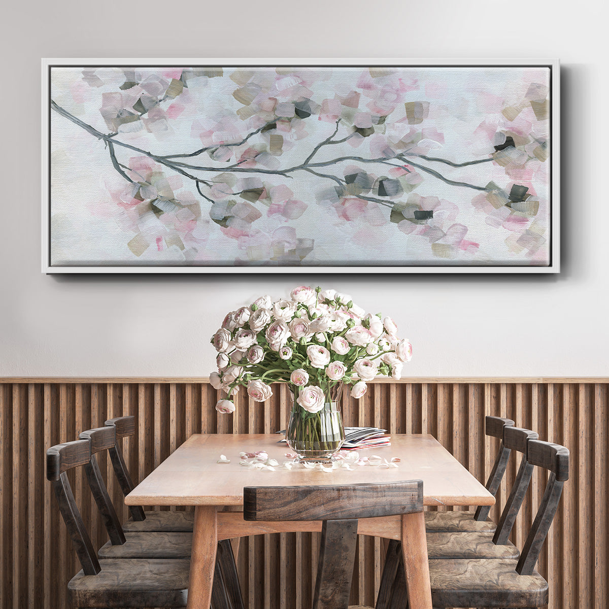 Cherry Blossoms - Floater Framed Canvas Print