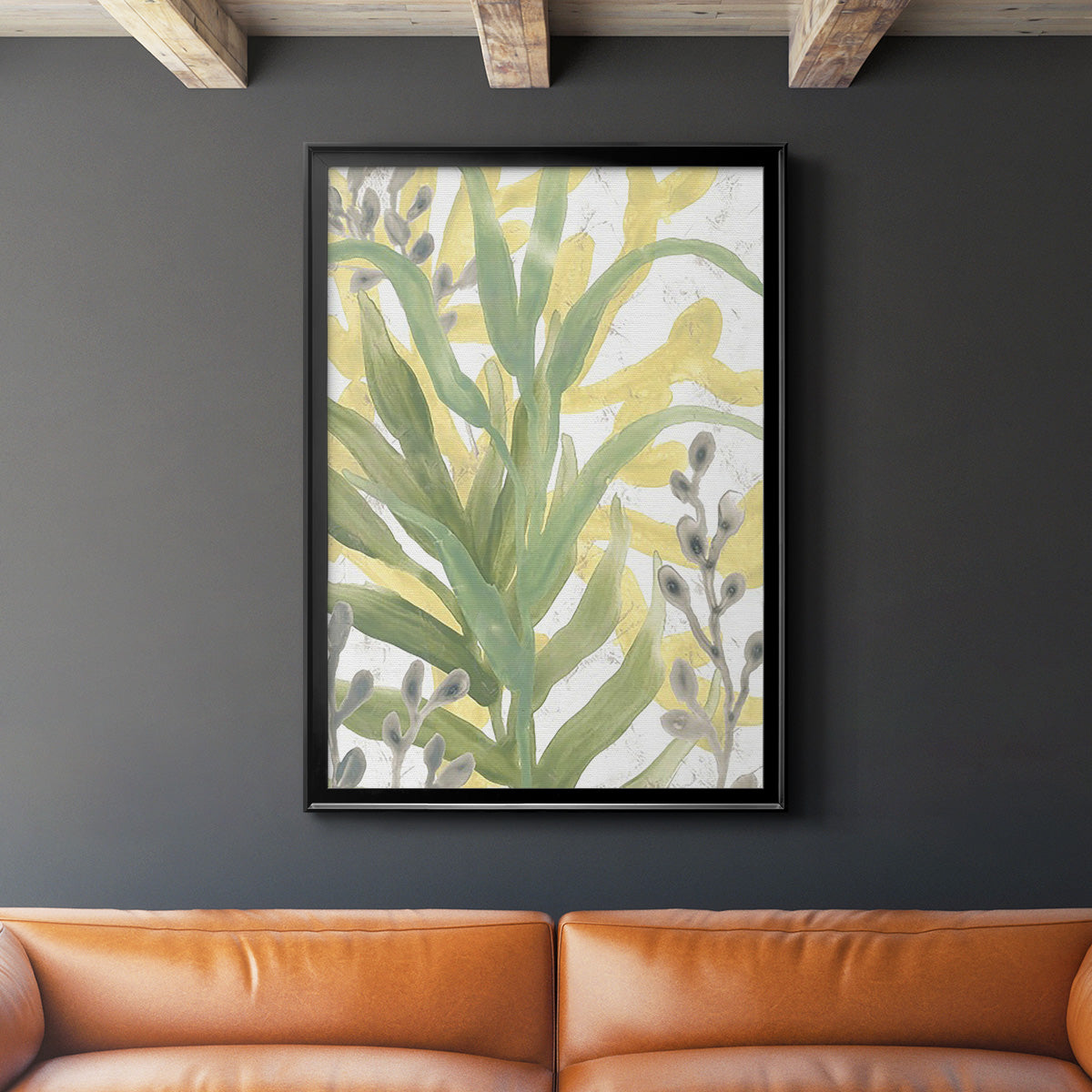 Sea Grass Fresco IV - Modern Framed Canvas Print