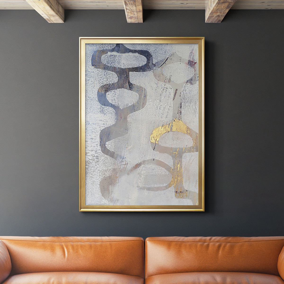 Linx I - Modern Framed Canvas Print