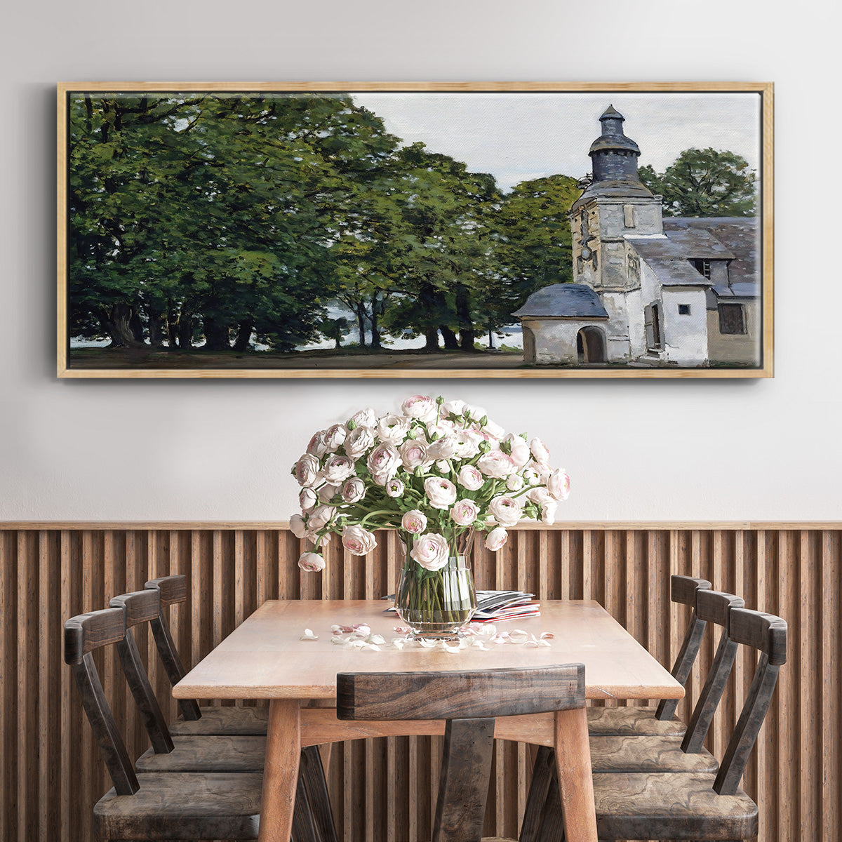 The Chapel Notre - Floater Framed Canvas Print