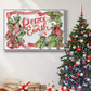 Cardinal Holly Christmas Collection A - Floater Framed Canvas Print