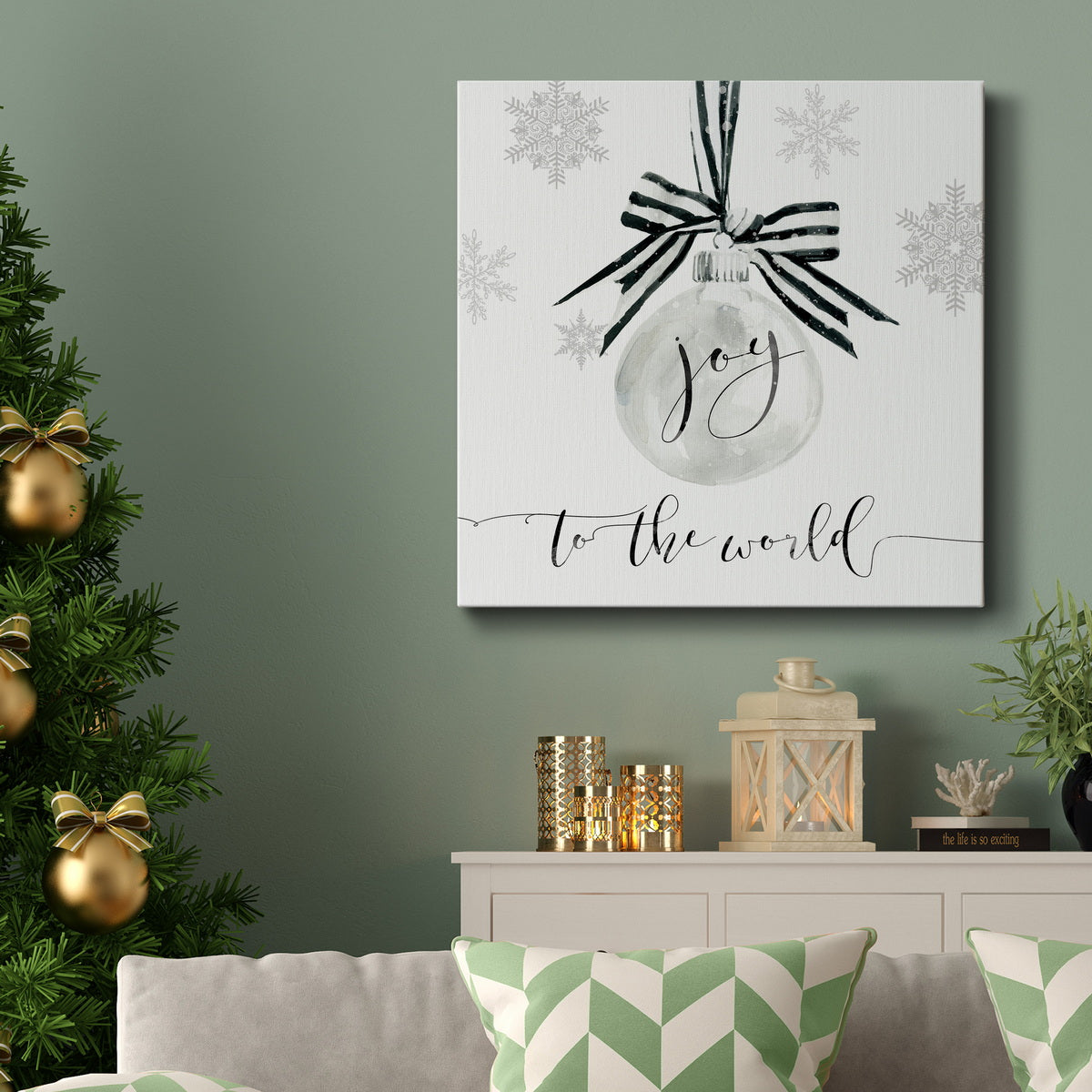 Joy Ornament - Premium Gallery Wrapped Canvas  - Ready to Hang