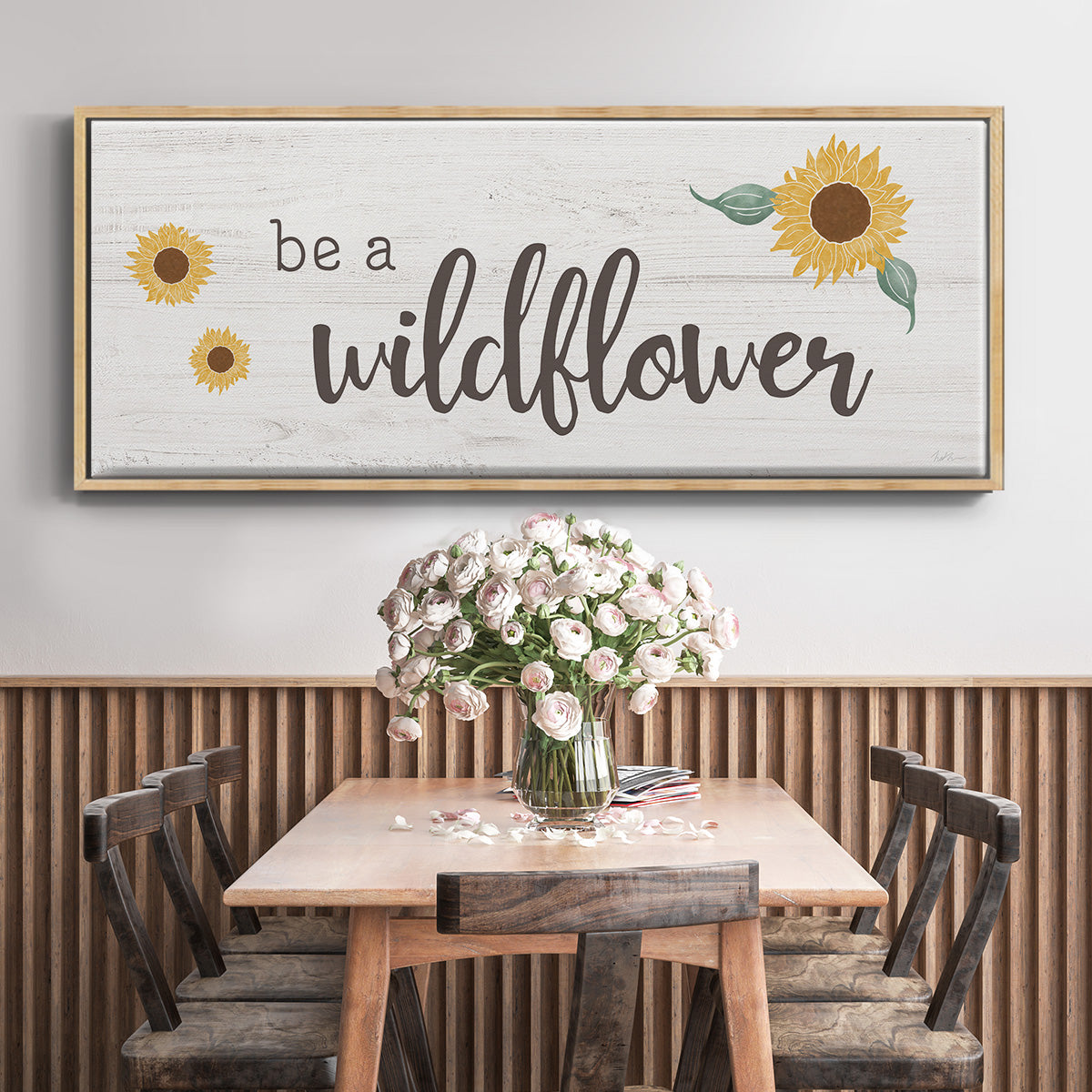 Be a Wildflower - Floater Framed Canvas Print