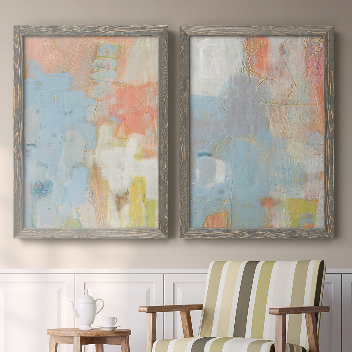 Cully I - Premium Framed Canvas 2 Piece Set - Ready to Hang