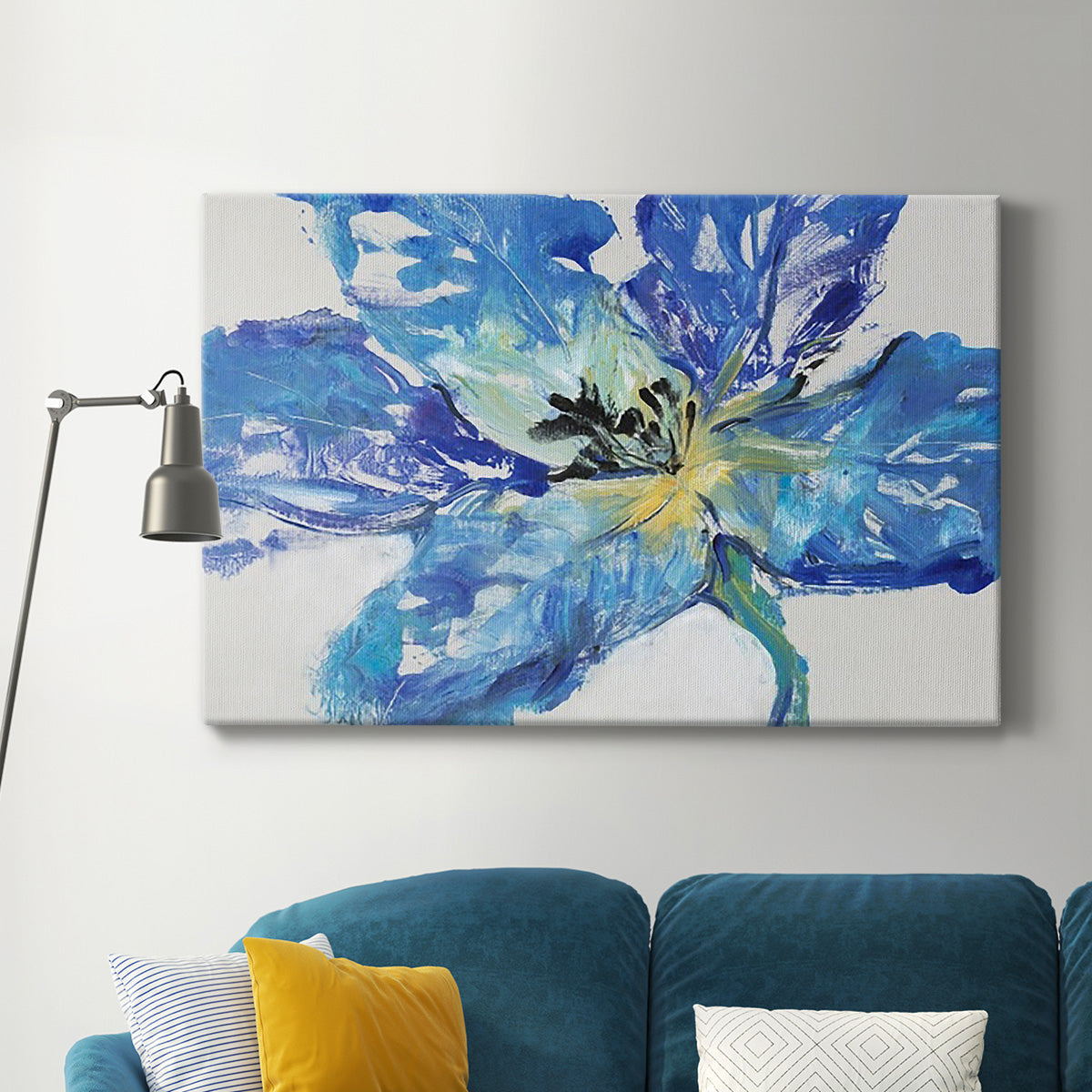 Fleur Bleue II Premium Gallery Wrapped Canvas - Ready to Hang