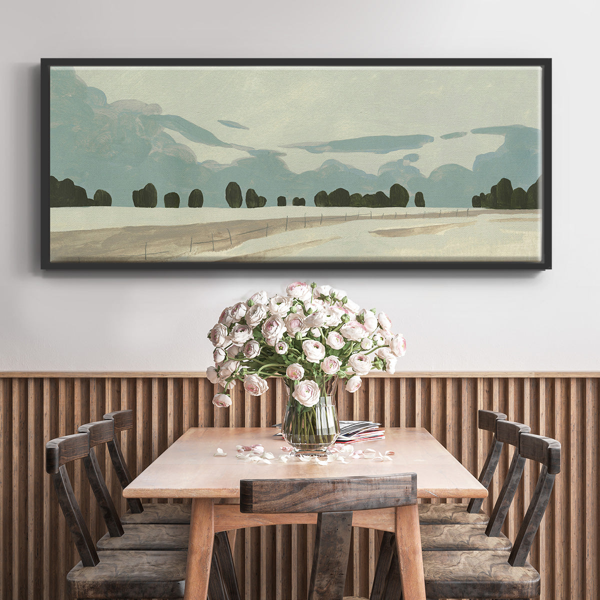 Farmland Study IV - Floater Framed Canvas Print