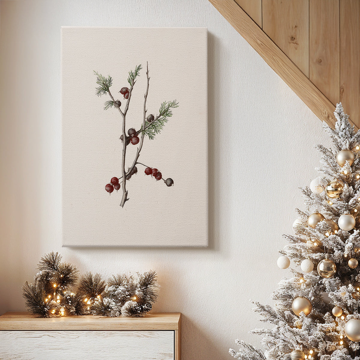 Pearled Night Serenade - Canvas Art Print