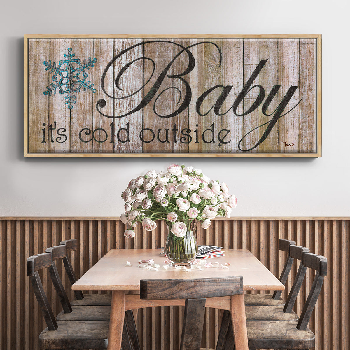 Baby It's Cold - Floater Framed Canvas Print