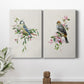 Spring Song Blue Bird Premium Gallery Wrapped Canvas - Ready to Hang - Set of 2 - 8 x 12 Each