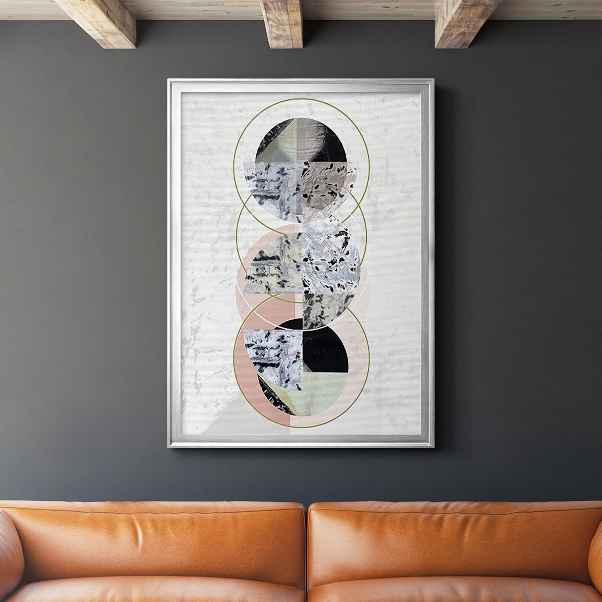 Inner Circles II - Modern Framed Canvas Print