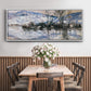 The Seine at Port Villez, Snow Effect, 1885 - Floater Framed Canvas Print