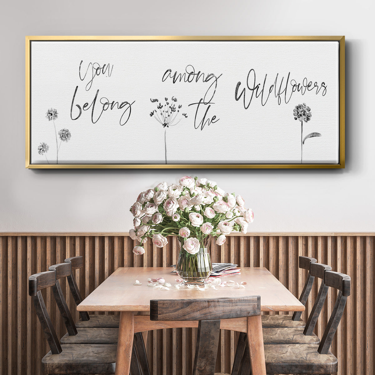 Among the Wildflowers - Floater Framed Canvas Print