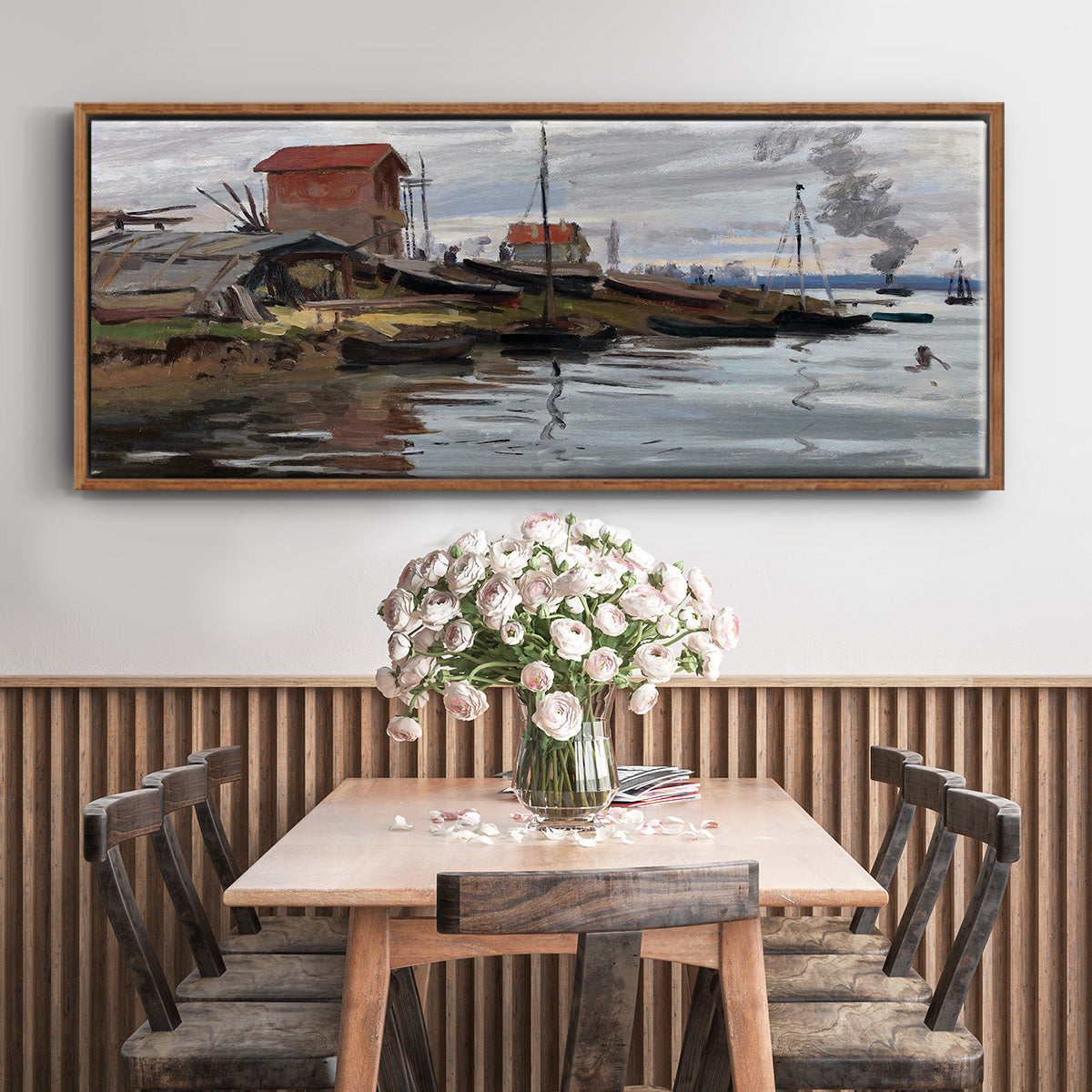 The Seine at Petit - Floater Framed Canvas Print