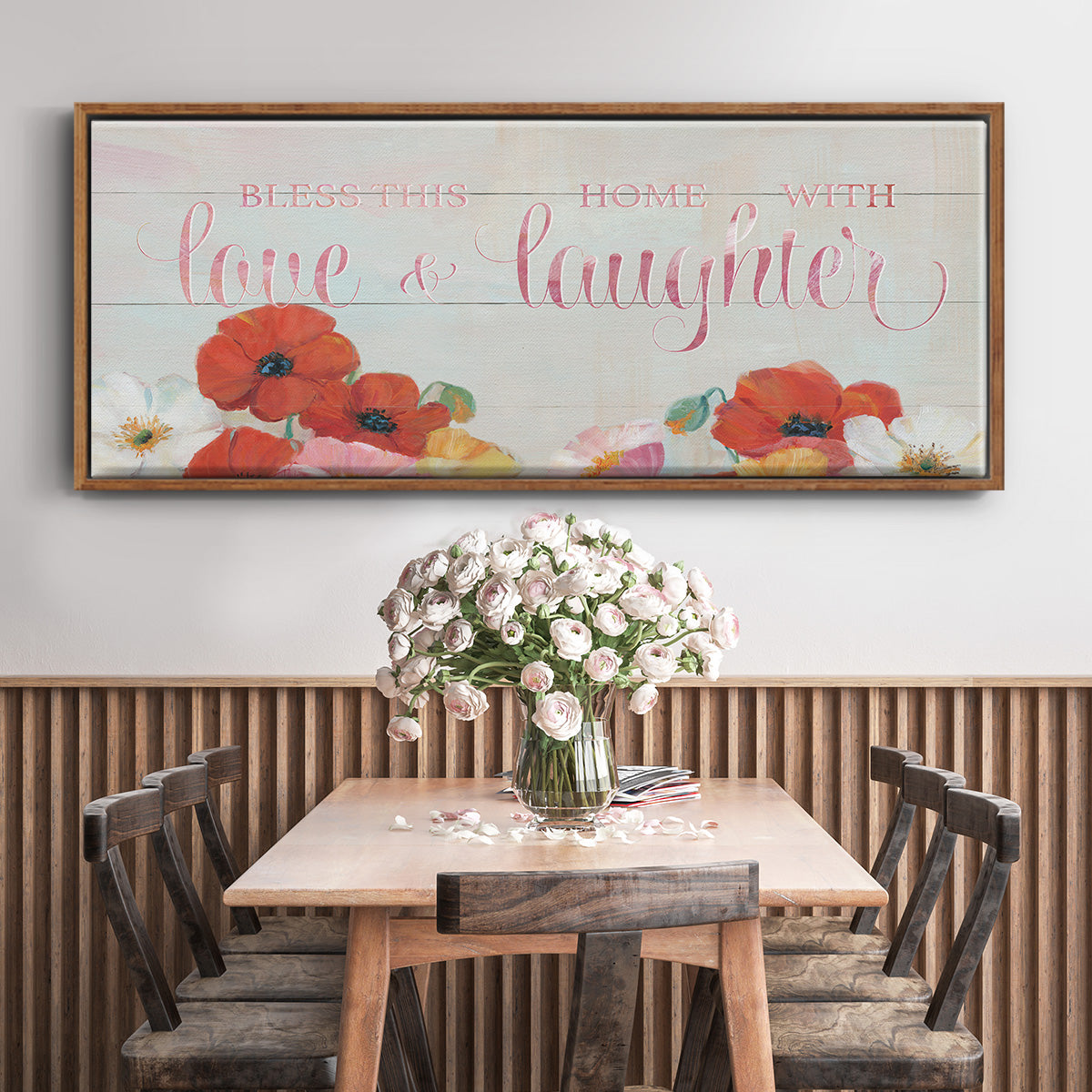 Bless this Home - Floater Framed Canvas Print