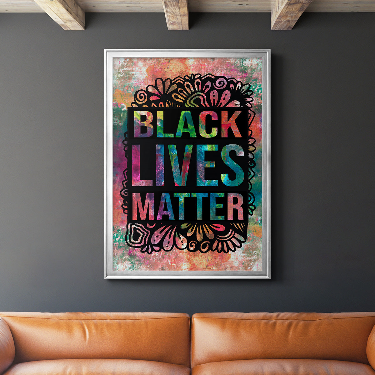 Graffiti Black Lives Matter - Modern Framed Canvas Print