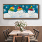 Merry Snowmen - Floater Framed Canvas Print