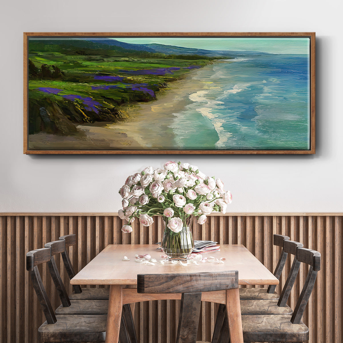 Montara Beach - Floater Framed Canvas Print
