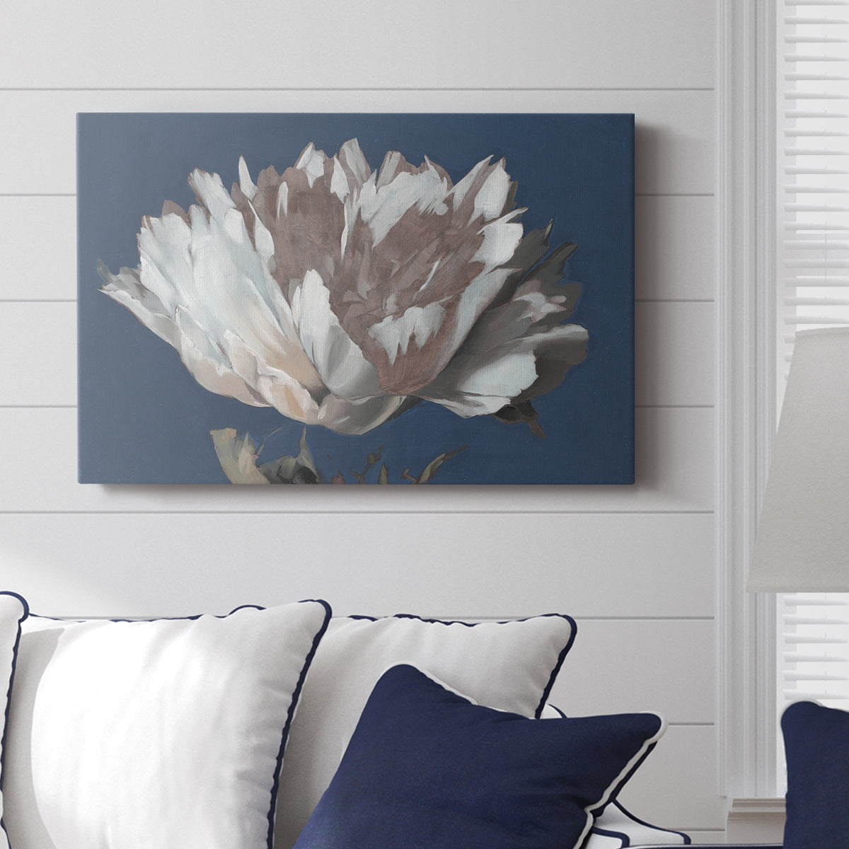 White Peony - Canvas Art Print