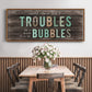 Troubles Bubbles - Floater Framed Canvas Print