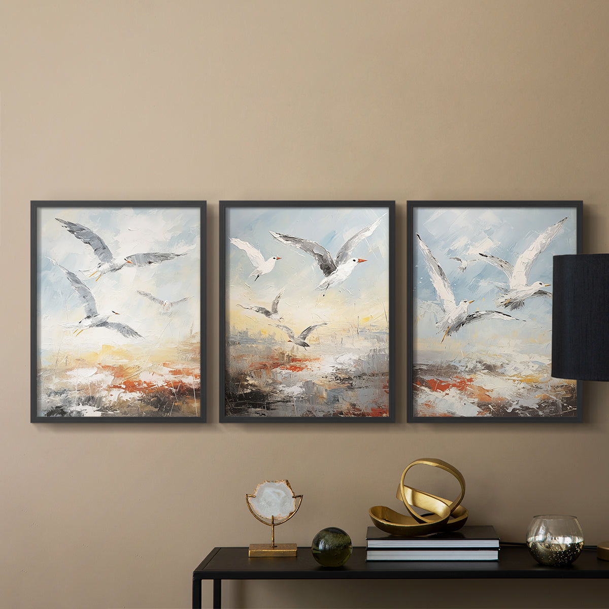 Sea and Shore Series CII - Restickable Framed Art Set