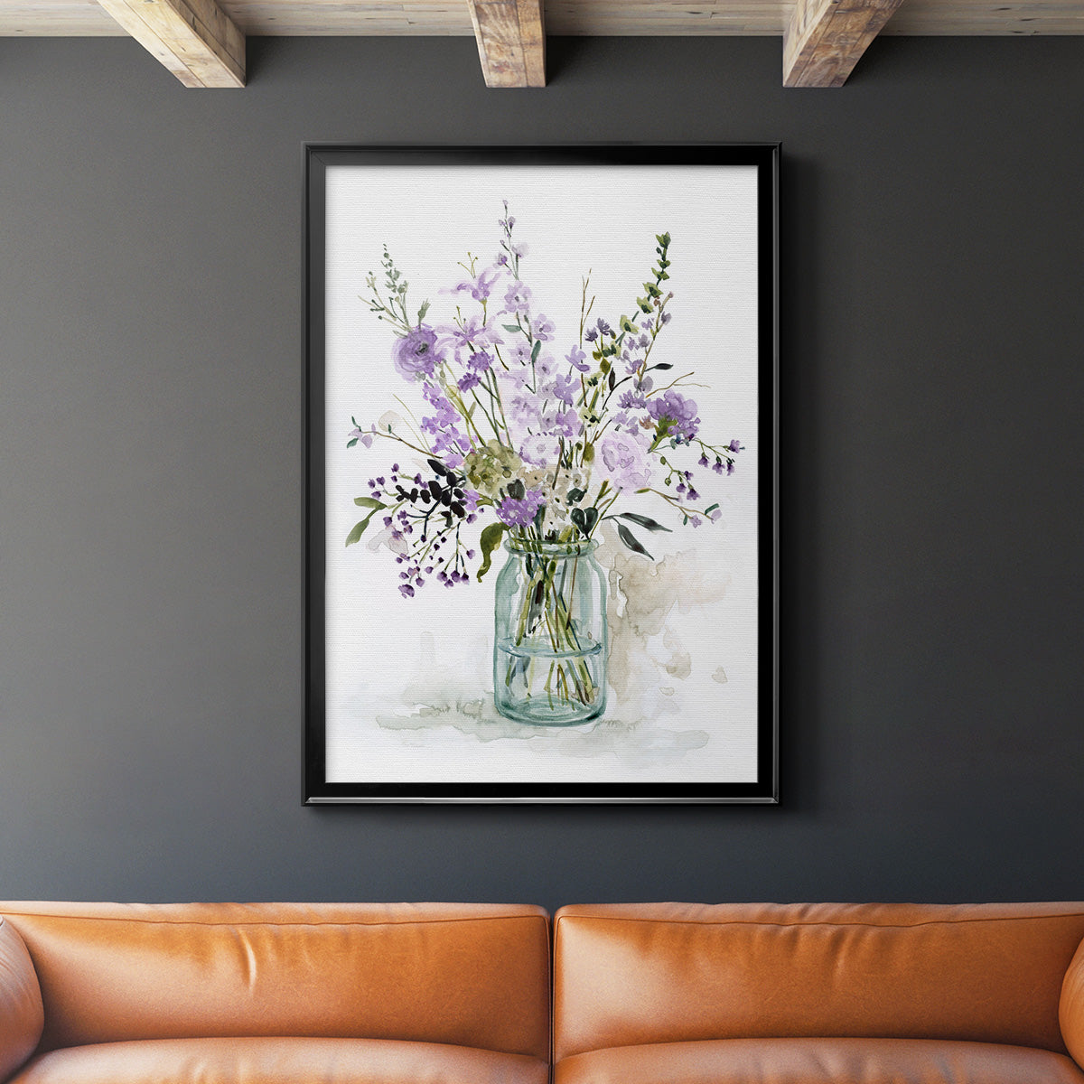 Purple Passion II - Modern Framed Canvas Print
